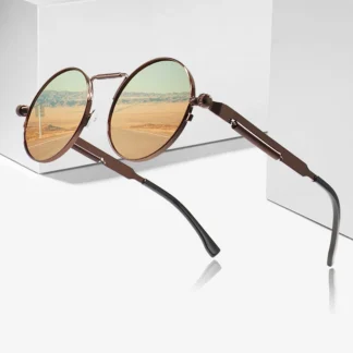 Metal Steampunk Round Sunglasses