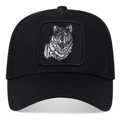 Embroidered Wolf Baseball Cap - Image 2