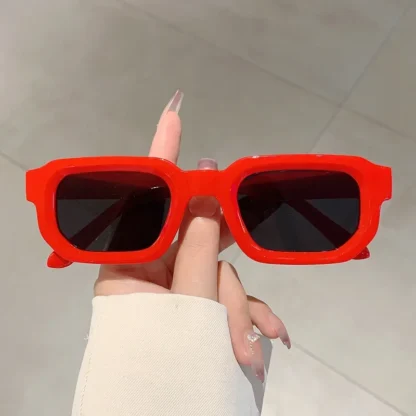 Vintage Rectangle Frame Sunglasses - Image 4