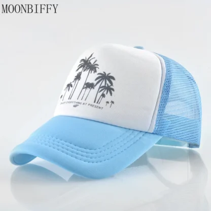 Trees Mesh Baseball Cap Summer Outdoor Snapback