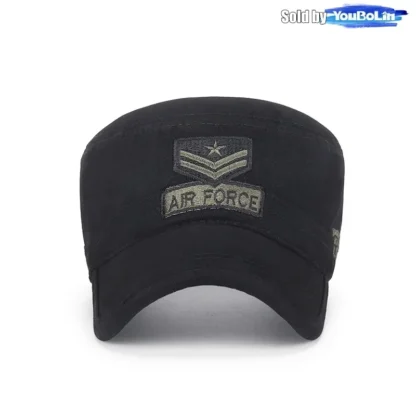Cotton embroidery camouflage flat cap duckbill hat for adventure and hunting - Image 5