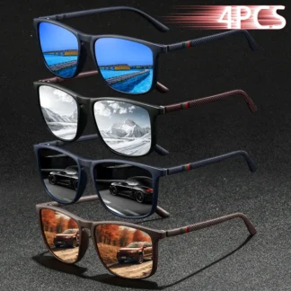 Fashion Vintage Square Sunglasses set of 4