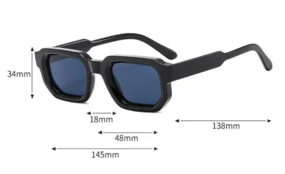 Vintage Rectangle Frame Sunglasses - Image 6