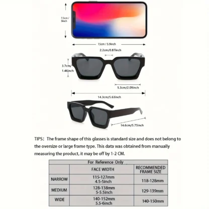Classic Square Plastic Frame Sunglasses - Image 7
