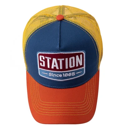 Classic STATION Letter Pattern Mesh Cap - Image 3