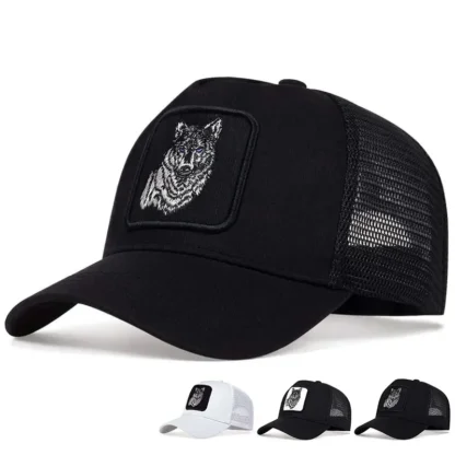 Embroidered Wolf Baseball Cap