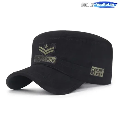 Cotton embroidery camouflage flat cap duckbill hat for adventure and hunting - Image 6