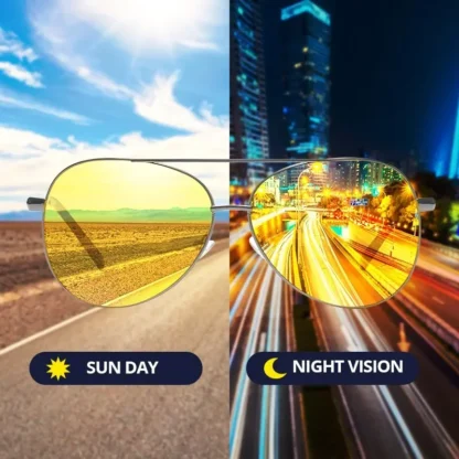 Men's night vision sunglasses, anti-glare metal-framed double-beam glasses as seen in Far Cry 5 - Image 2